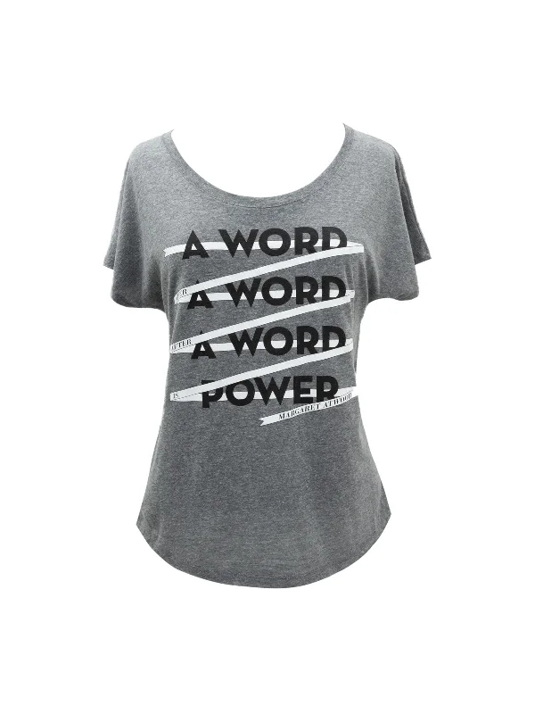 A Word is Power - Margaret Atwood women's book t-shirt Modern Contemporary Chic