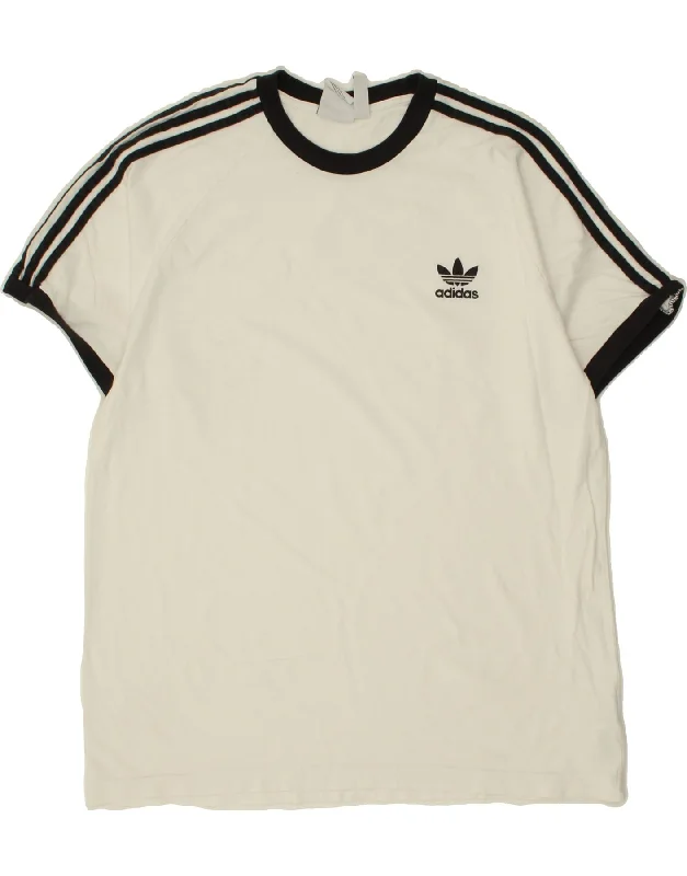 ADIDAS Womens T-Shirt Top UK 18 XL White Cotton