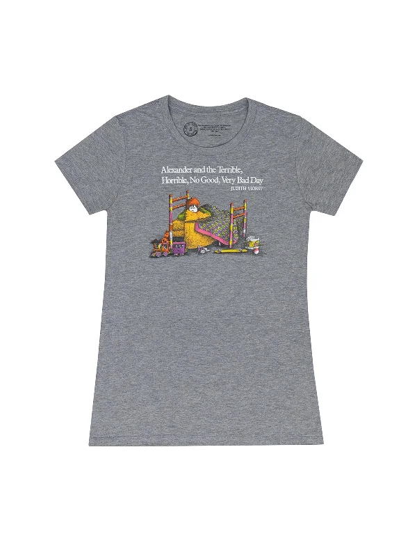 Alexander and the Terrible, Horrible, No Good, Very Bad Day Women's Crew T-Shirt Mesh Blend Leather Blend Suede Blend
