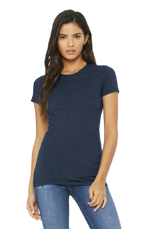 Bella + Canvas Womens The Favorite Short Sleeve Crewneck T-Shirt - Heather Navy Blue