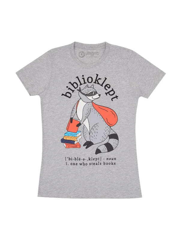 Biblioklept Women's Crew T-Shirt Collared T-Shirt Boat Neck A-Line