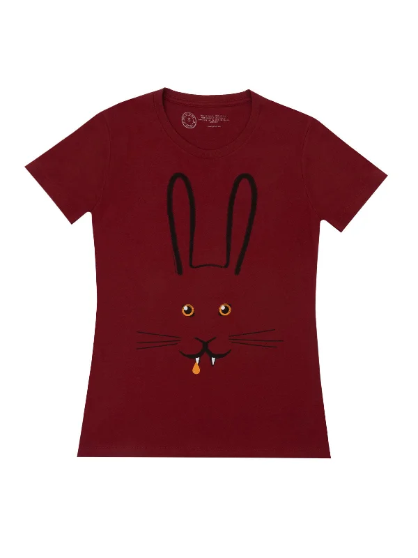 Bunnicula Women's Crew T-Shirt V-Neck T-Shirt Long Sleeve Cotton