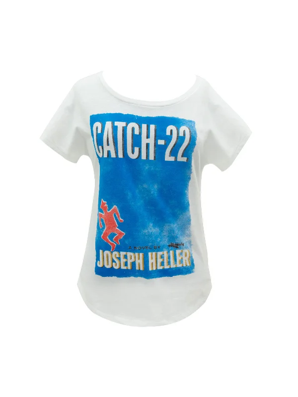 Catch-22 Women’s Relaxed Fit T-Shirt Seamless Knitted Crochet