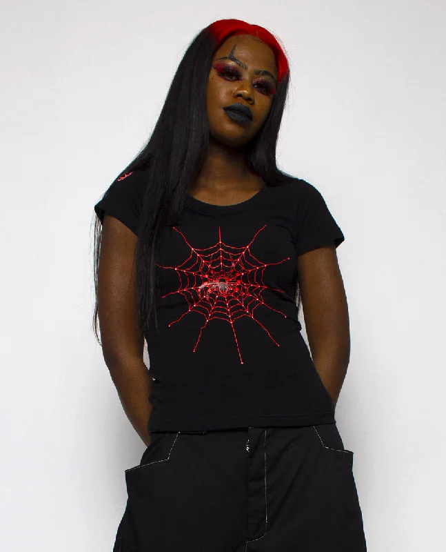 GIRLS TEC SPIDER T-SHIRT Handmade Hand-knitted Hand-woven