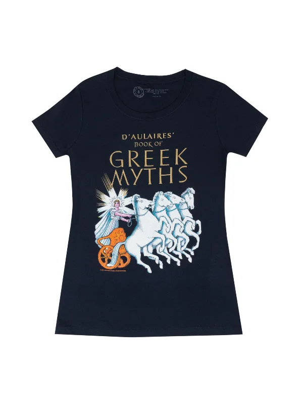 D’Aulaires’ Book of Greek Myths Women's Crew T-Shirt Silk Blend Satin Velvet