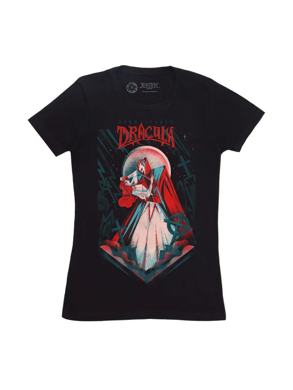 Dracula Women's Crew T-Shirt Print Jacquard Patchwork