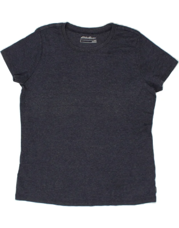 EDDIE BAUER Womens T-Shirt Top UK 20 2XL Navy Blue Cotton