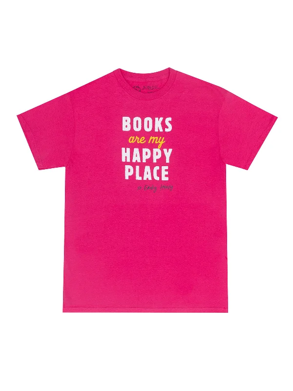 Emily Henry - Books Are My Happy Place Unisex T-Shirt Fleece Nylon Spandex