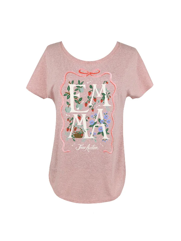 Emma (Puffin in Bloom) Women’s Relaxed Fit T-Shirt Wool Fabric Cashmere Fabric Tweed Fabric Emma (Puffin in Bloom) Women’s Relaxed Fit T-Shirt Wool Fabric Cashmere Fabric Tweed Fabric
