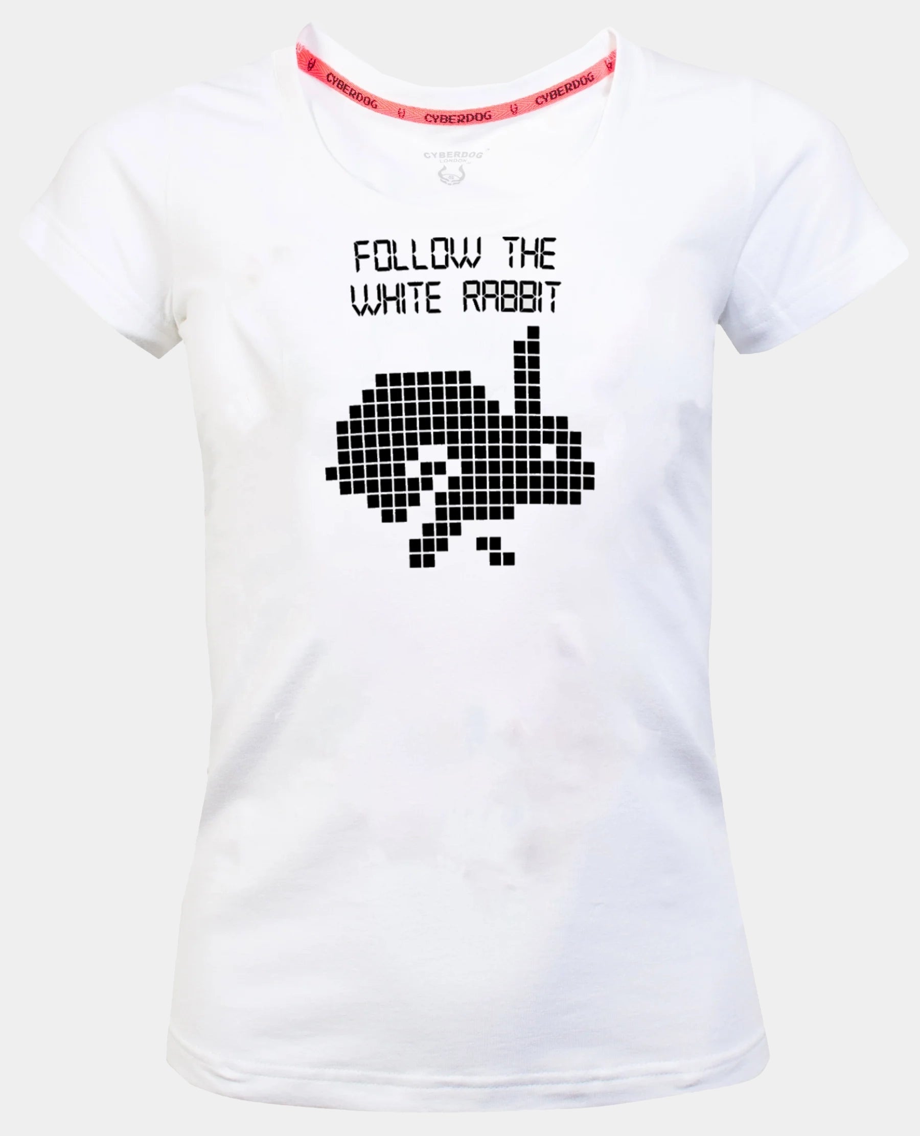 WHITE RABBIT T-SHIRT WOMENS Zippered Front Buttoned Front Snap Front