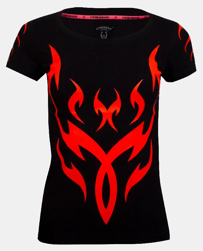 GIRLS TRIBAL PHOENIX T-SHIRT Front Pockets Side Pockets Patch Pockets