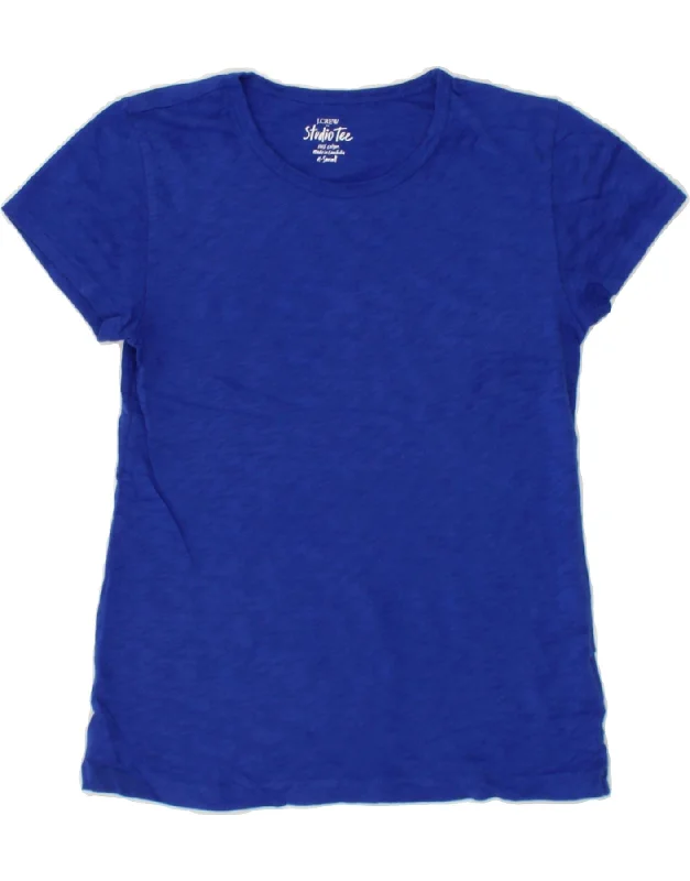 J. CREW Womens T-Shirt Top UK 6 XS Blue Cotton