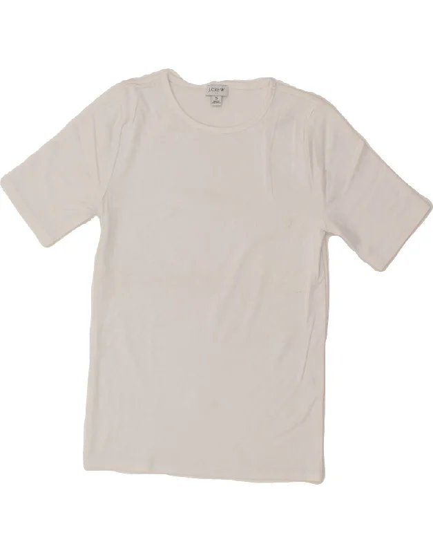 J. CREW Womens T-Shirt Top  UK 8 Small White Cotton