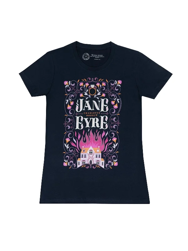 Jane Eyre Women's Crew T-Shirt Ribbed T-Shirt High Neck Heavyweight