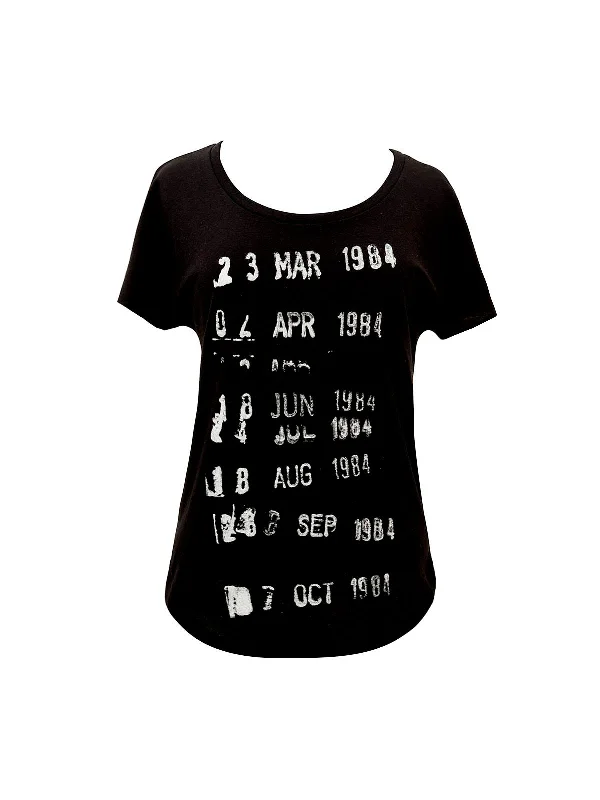 Library Stamp Women’s Relaxed Fit T-Shirt Zippered Front Buttoned Front Snap Front