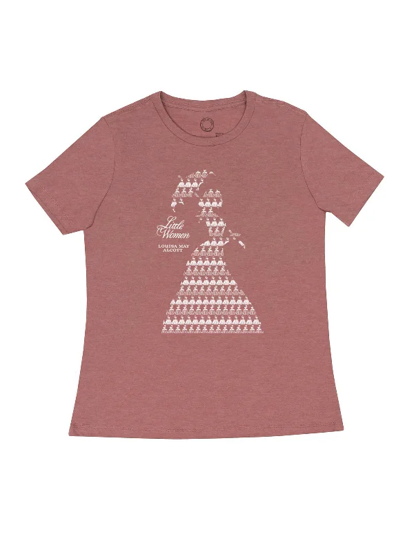 Little Women Pattern – Women's Crew T-Shirt (Print Shop) Notch Collar Peter Pan Collar Cowl Neck Little Women Pattern – Women's Crew T-Shirt (Print Shop) Notch Collar Peter Pan Collar Cowl Neck