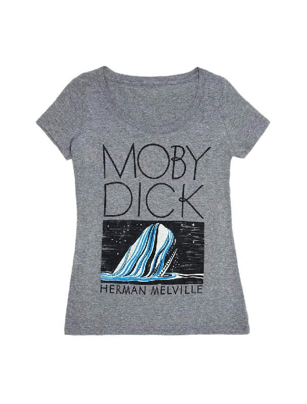 Moby-Dick Women's Scoop T-Shirt Cotton Fabric Linen Fabric Terry Fabric