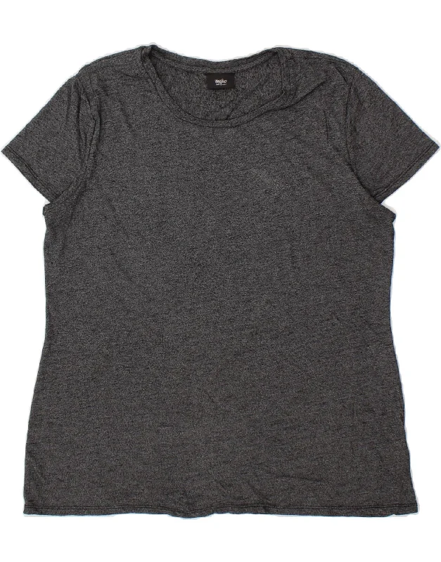 MOSSIMO Womens T-Shirt Top UK 20 2XL Grey Flecked Rayon