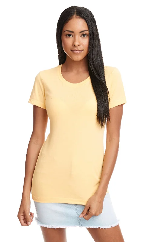 Next Level Womens Ideal Jersey Short Sleeve Crewneck T-Shirt - Banana Cream Yellow