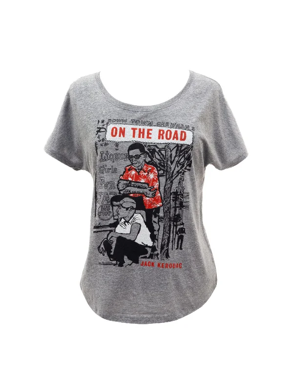 On the Road Women’s Relaxed Fit T-Shirt Polka Dot Checkered Tartan