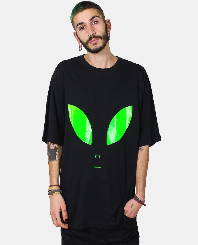 OVERSIZE ALIENATE T-SHIRT Wool Fabric Cashmere Fabric Tweed Fabric