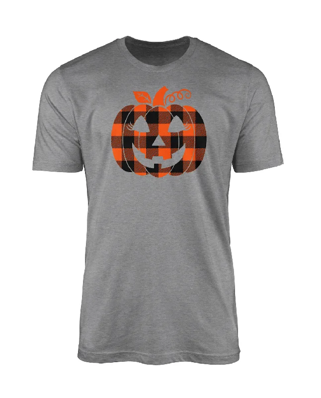 Missy Plaid Pumpkin Short Sleeve T-Shirt