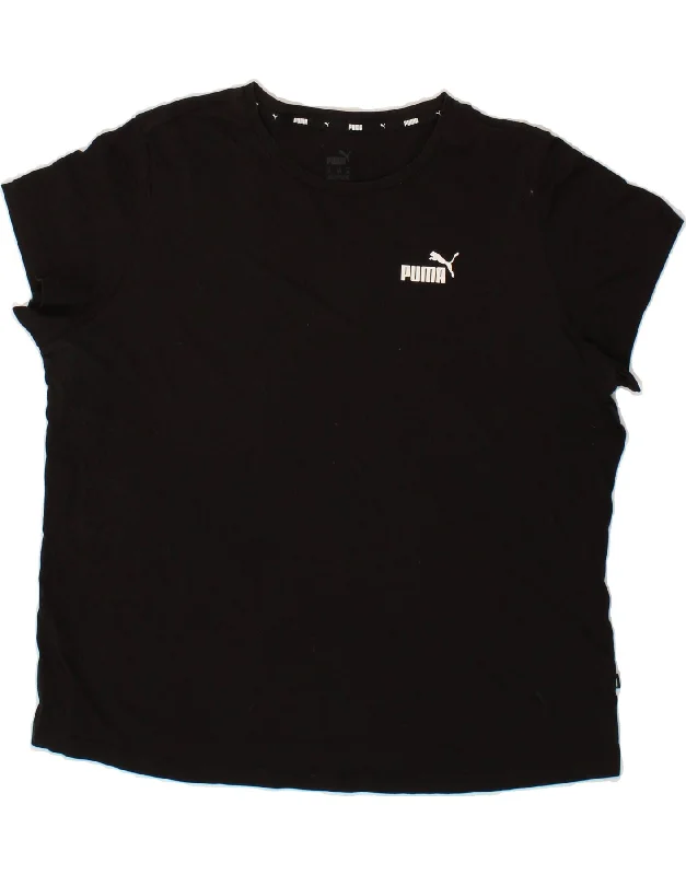 PUMA Womens T-Shirt Top UK 20 2XL Black