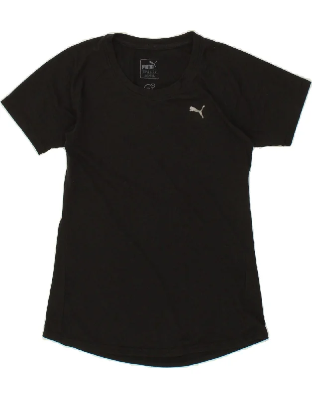 PUMA Womens T-Shirt Top UK 8 Small Black