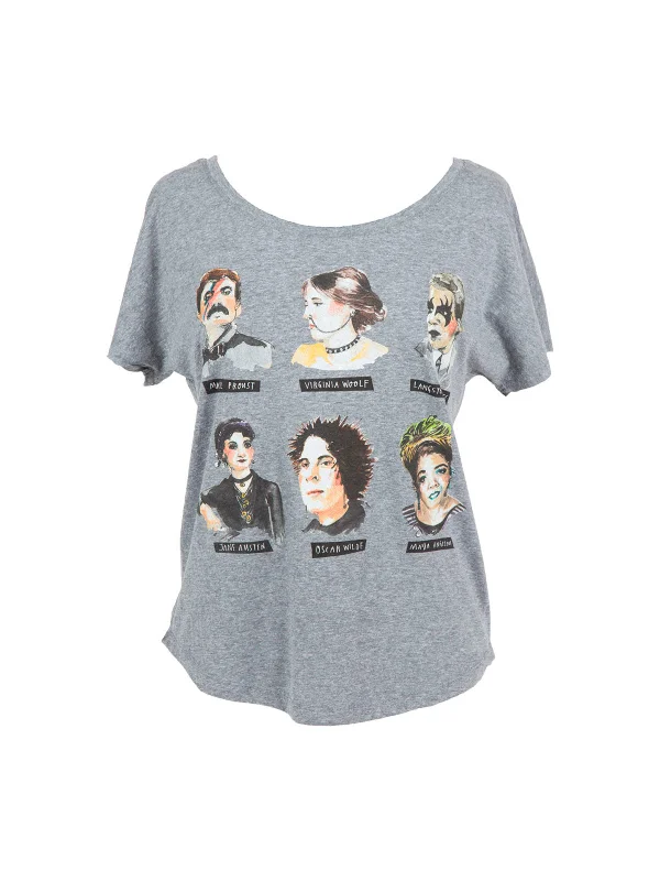 Punk Rock Authors Women’s Relaxed Fit T-Shirt Wool Fabric Cashmere Fabric Tweed Fabric