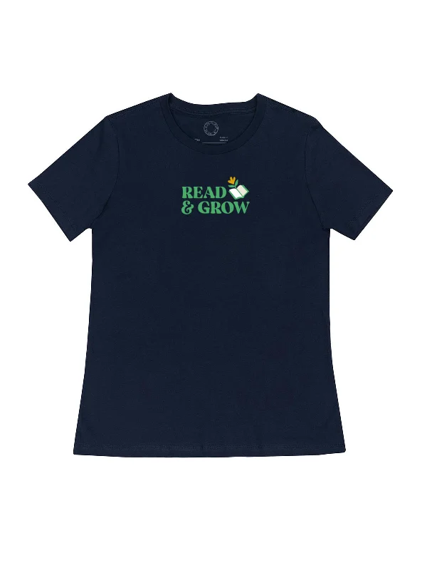 Read & Grow – Women's Crew T-Shirt (Print Shop) Polka Dot Checkered Tartan