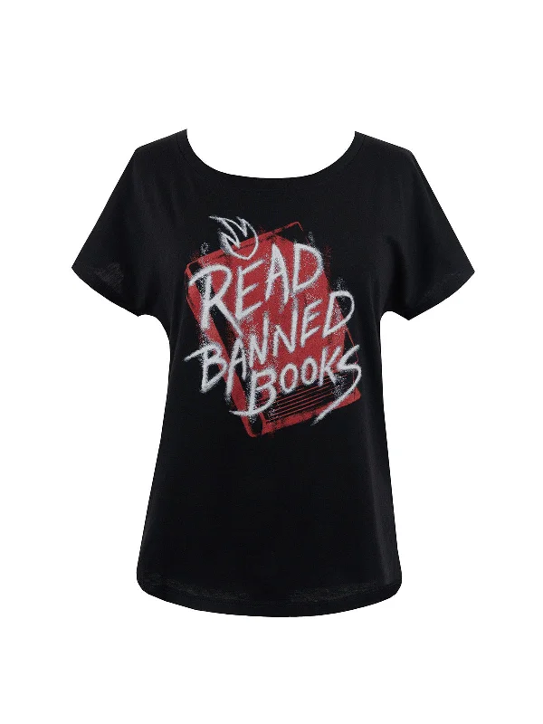 Read Banned Books Women’s Relaxed Fit T-Shirt Cotton Fabric Linen Fabric Terry Fabric Read Banned Books Women’s Relaxed Fit T-Shirt Cotton Fabric Linen Fabric Terry Fabric