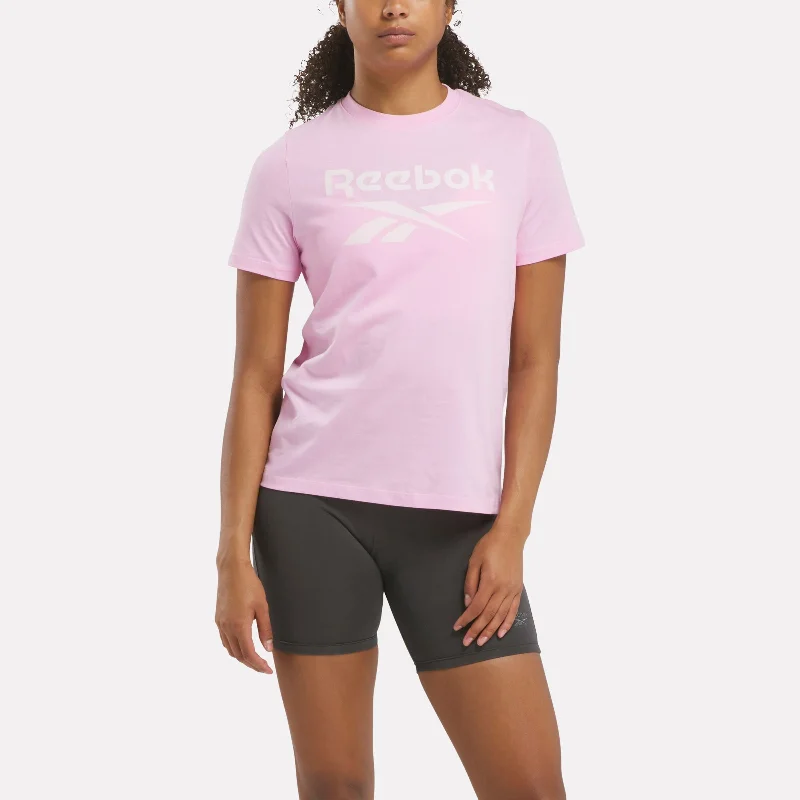 Reebok Identity Big Logo T-Shirt Astro Rose Chenille Blend Fleece Blend Nylon Blend