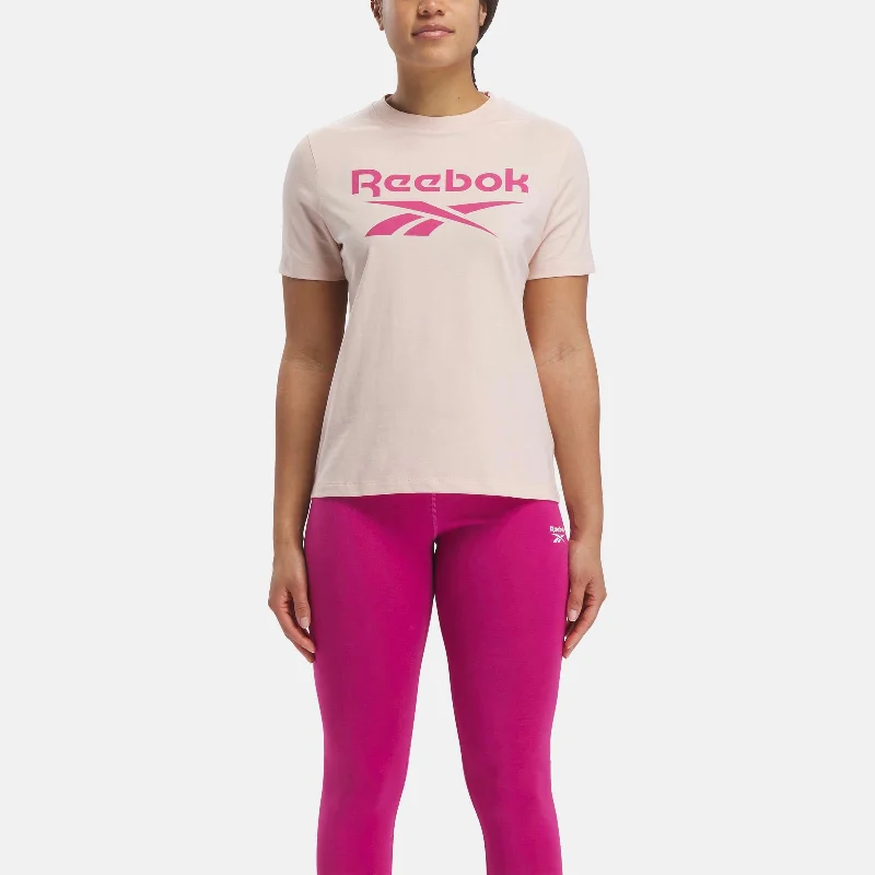 Reebok Identity Big Logo T-Shirt Possibly Pink Embroidered Appliqued Beaded