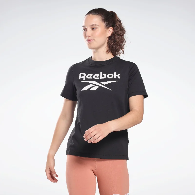 Reebok Identity T-Shirt Black Chenille Brocade Lace