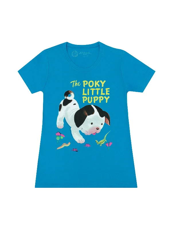 The Poky Little Puppy Women's Crew T-Shirt Anti-Pilling Machine Wash Handmade