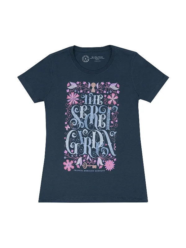 The Secret Garden Women's Crew T-Shirt V-Neck T-Shirt Long Sleeve Cotton