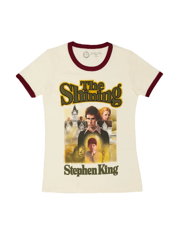 The Shining Women's Ringer T-Shirt Lace Blend Ribbed Blend Corduroy Blend