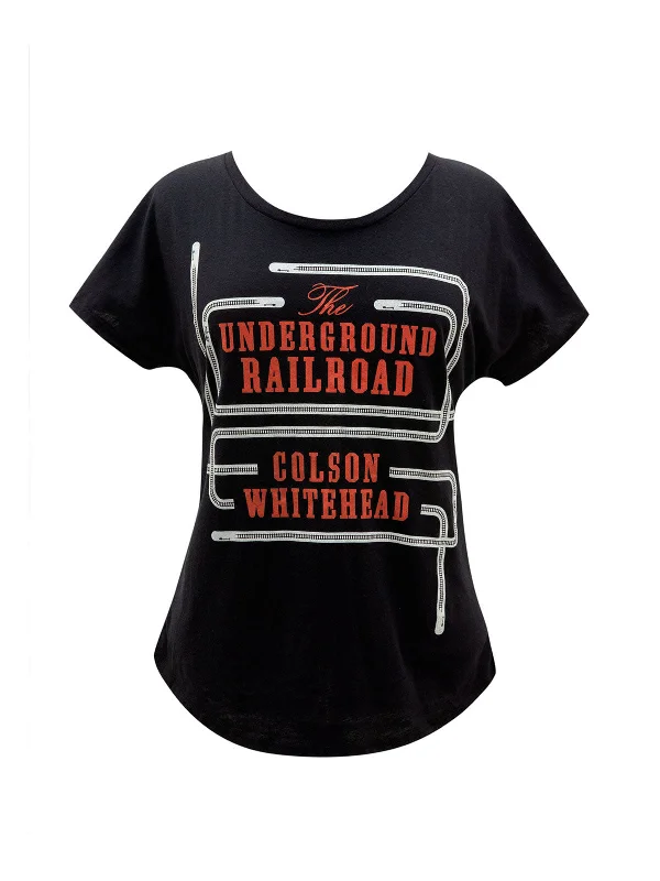 The Underground Railroad Women’s Relaxed Fit T-Shirt Mesh Canvas Denim