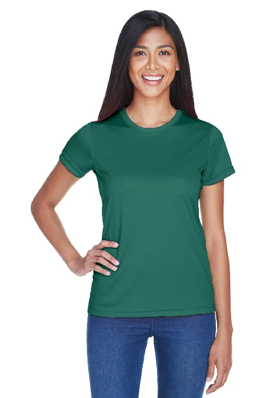 UltraClub Womens Cool & Dry Performance Moisture Wicking Short Sleeve Crewneck T-Shirt - Forest Green