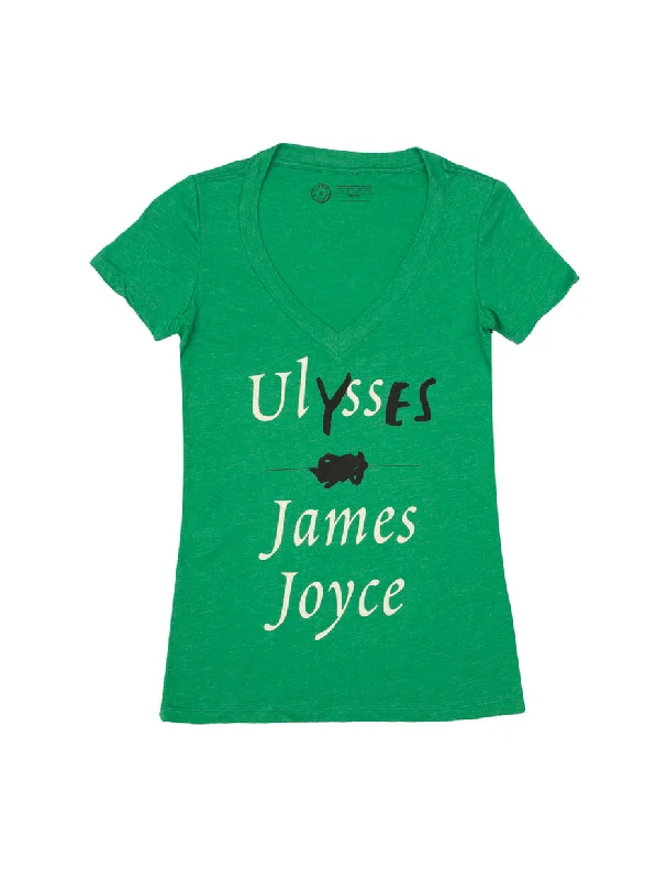 Ulysses Women's V-Neck T-Shirt Faux Fur Fabric Real Fur Fabric Shearling Fabric