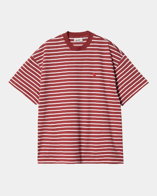 Women’s Bryna Stripe T-Shirt | Tuscany / White Anti-Pilling Machine Wash Handmade