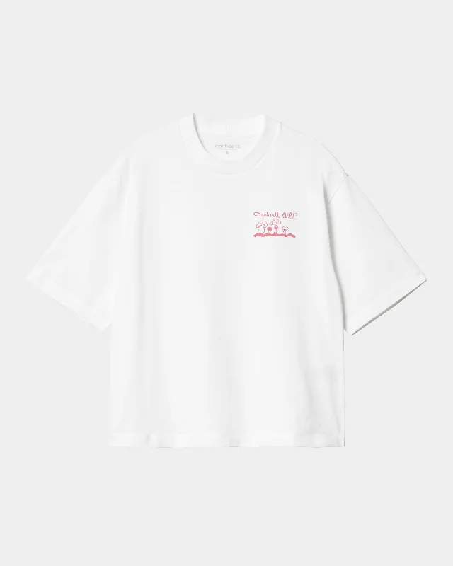 Kainosho T-Shirt | White / Charm Pink Graphic T-Shirt Round Neck Polyester