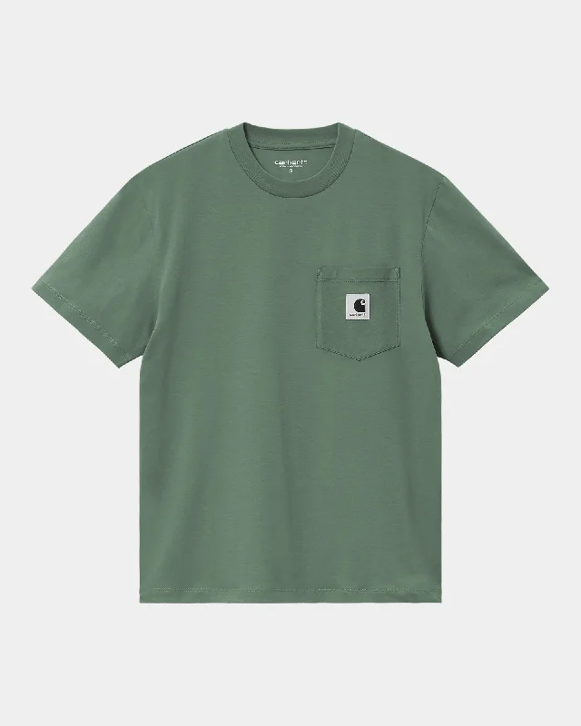 Women’s Pocket T-Shirt | Duck Green Thin T-Shirt Open Front Quick Dry