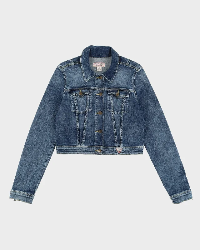 00s Y2K Guess Denim Jacket - L Knit Jacket Woven Jacket Fleece Jacket