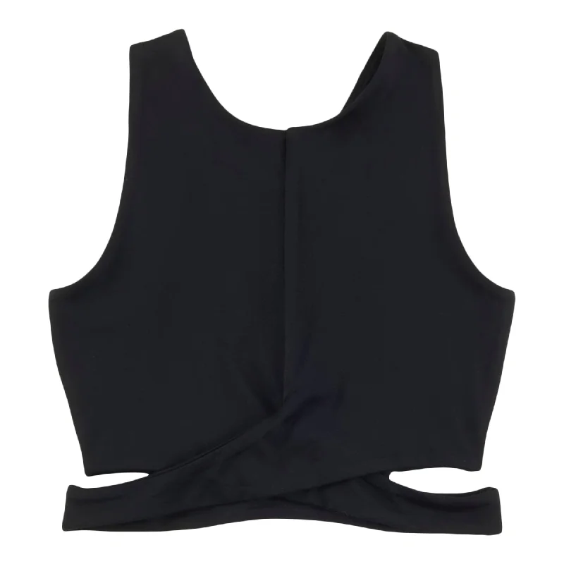 ACX Active Women's Balance Cropped Tank Top with Draped Design grey tank top
