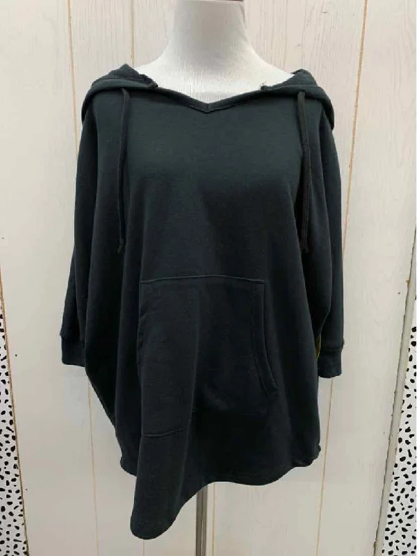 Alternative Gray Womens Size Small Sweatshirt Hoodie with Puffed Sleeves Voluminous Trendy Alternative Gray Womens Size Small Sweatshirt Hoodie with Puffed Sleeves Voluminous Trendy