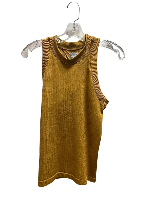 Athletic Tank Top By Athleta In Yellow, Size: M silver tank top