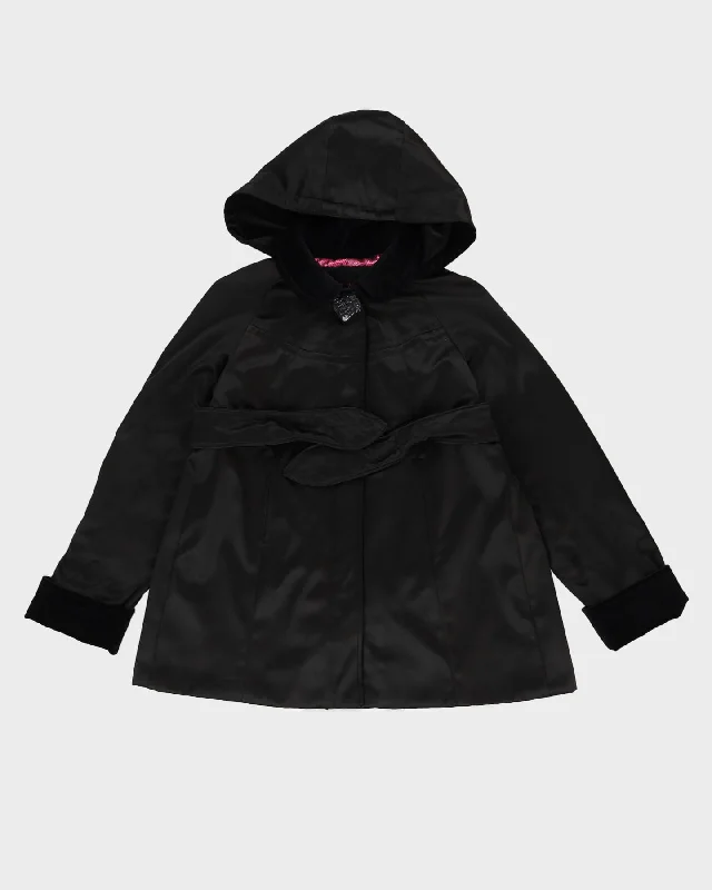 Betsey Johnson Black A-Line Padded Jacket - S Elasticated Jacket Padded Jacket Insulated Jacket