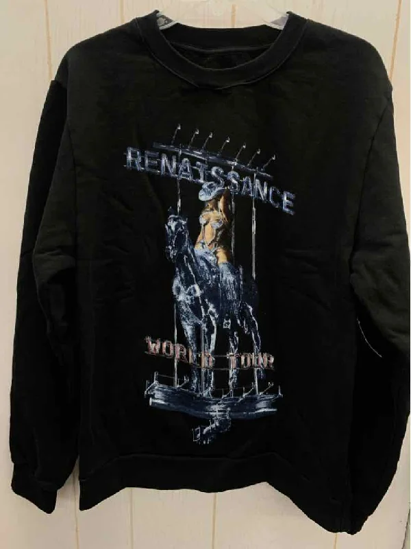 Black Womens Size Small Sweatshirt Hoodie with Mesh Breathable Sporty