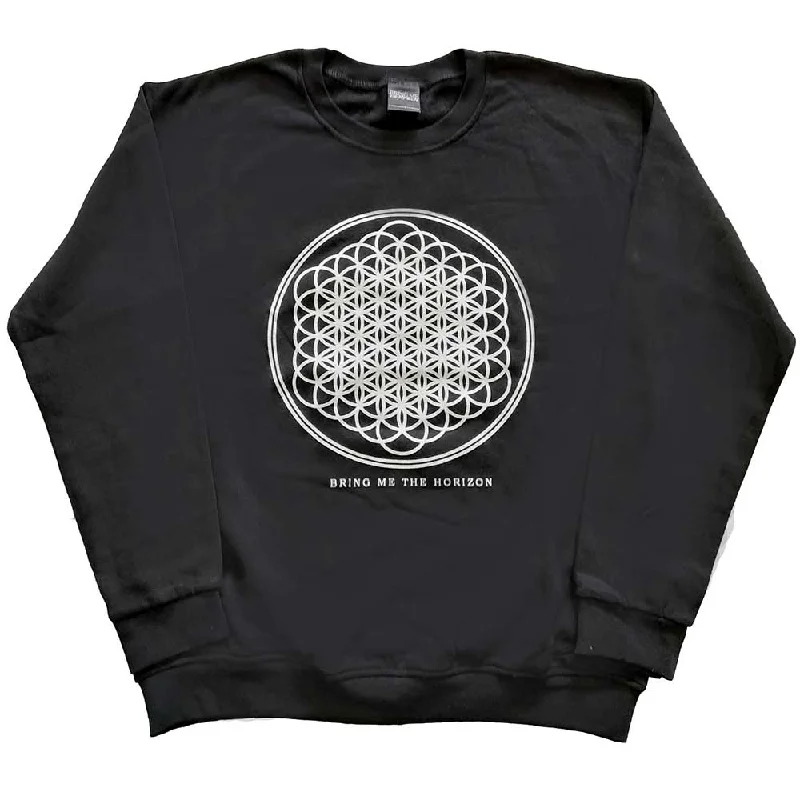 Bring Me The Horizon Unisex Sweatshirt: Sempiternal Hoodie with Full-Zip Functional Layering Bring Me The Horizon Unisex Sweatshirt: Sempiternal Hoodie with Full-Zip Functional Layering